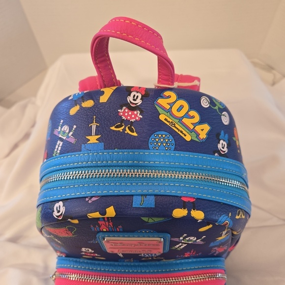 NWT 2024 Disney × Loungefly Mickey Minnie Figment 4 Parks Backpack main image 6